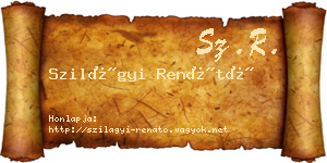 Szilágyi Renátó névjegykártya