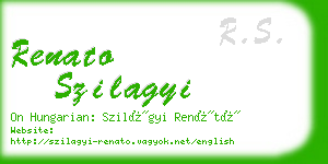 renato szilagyi business card